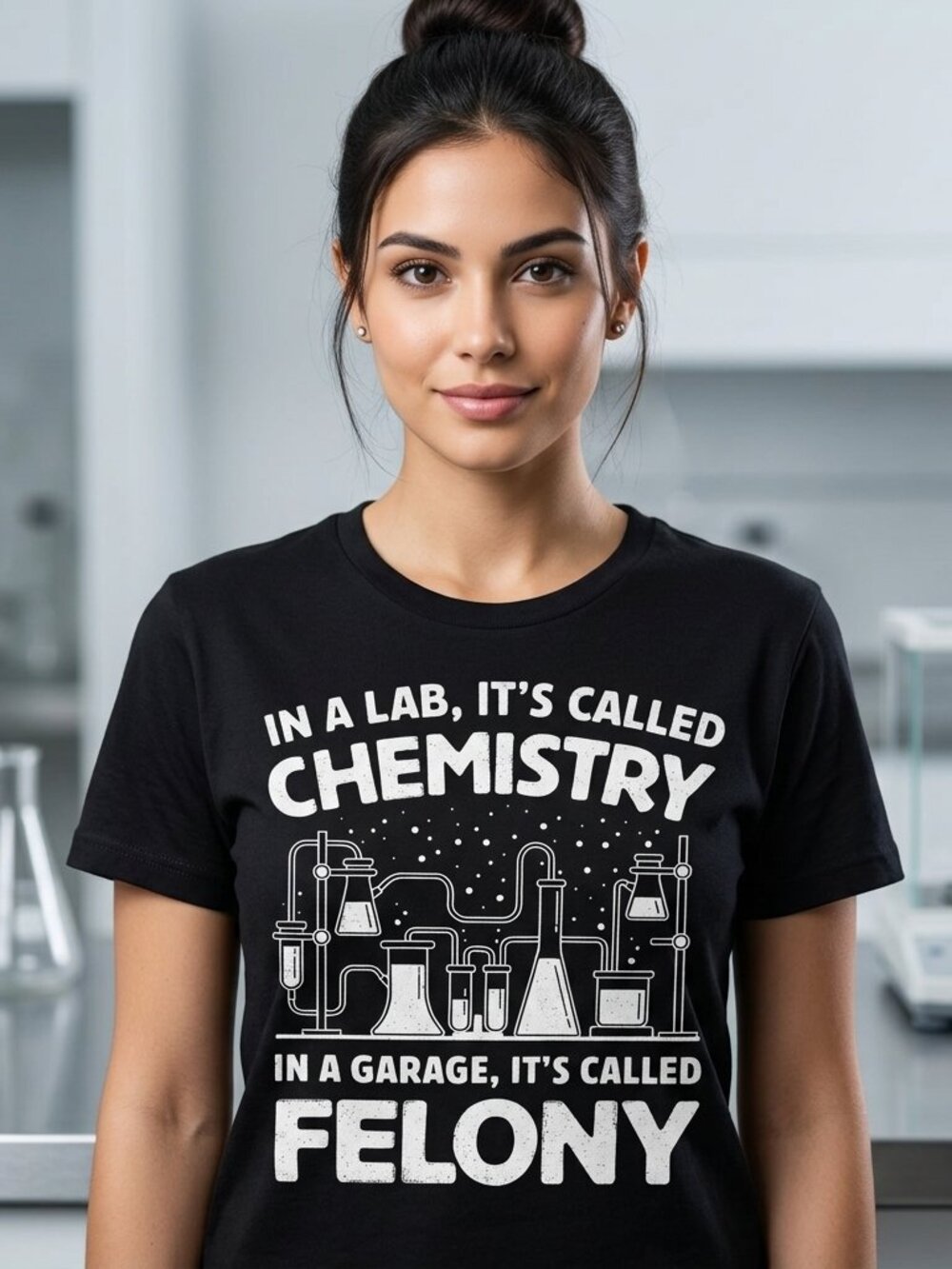 Chemistry Humor Graphic Tee • Lab‑Inspired Science Shirt • Unisex Casual Street